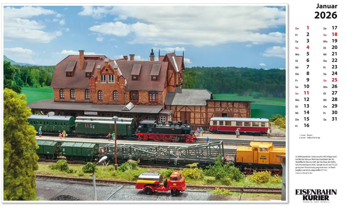 Bild: 9783844659634 | Modellbahnen 2026 | Kalender | 13 S. | Deutsch | 2026 | EK-Verlag