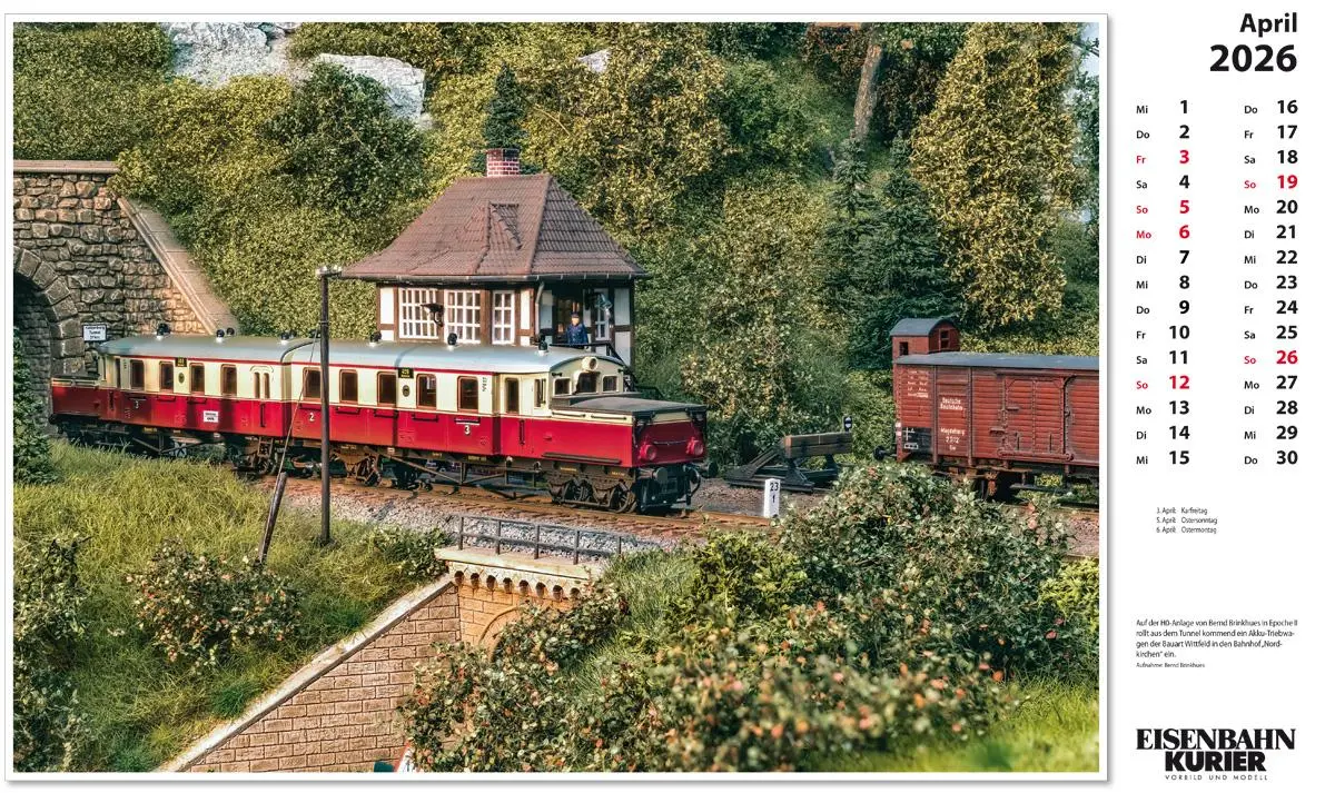 Bild: 9783844659634 | Modellbahnen 2026 | Kalender | 13 S. | Deutsch | 2026 | EK-Verlag