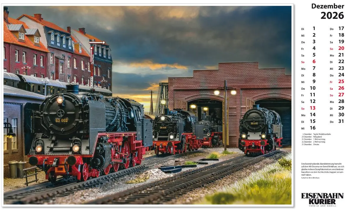 Bild: 9783844659634 | Modellbahnen 2026 | Kalender | 13 S. | Deutsch | 2026 | EK-Verlag