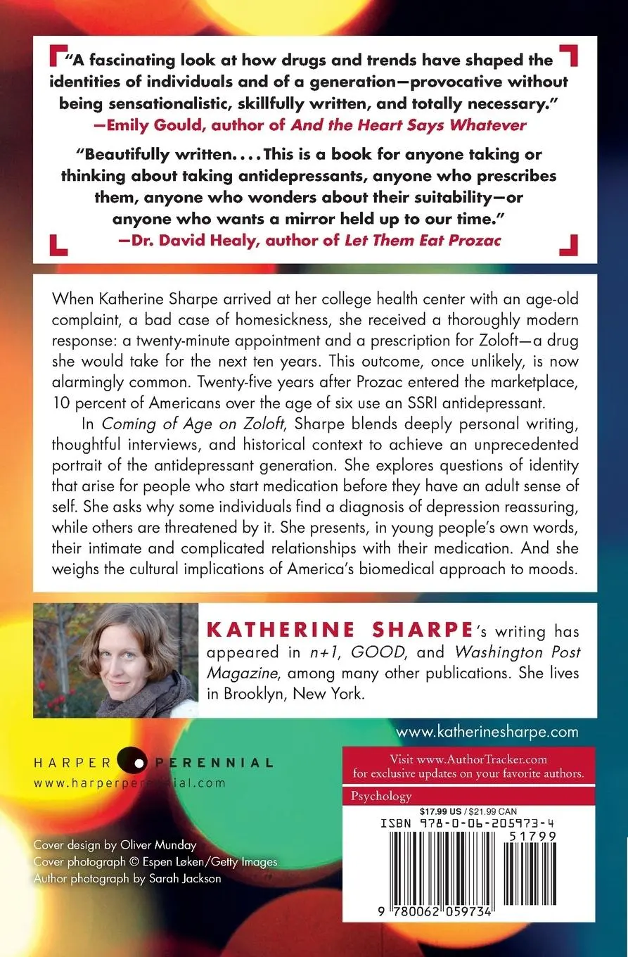 Rückseite: 9780062059734 | COMING AGE ZOLOFT PB | Katherine Sharpe | Taschenbuch | Englisch