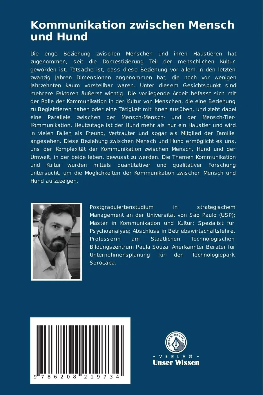 Rückseite: 9786208219734 | Kommunikation zwischen Mensch und Hund | Fabiano Gregolin | Buch