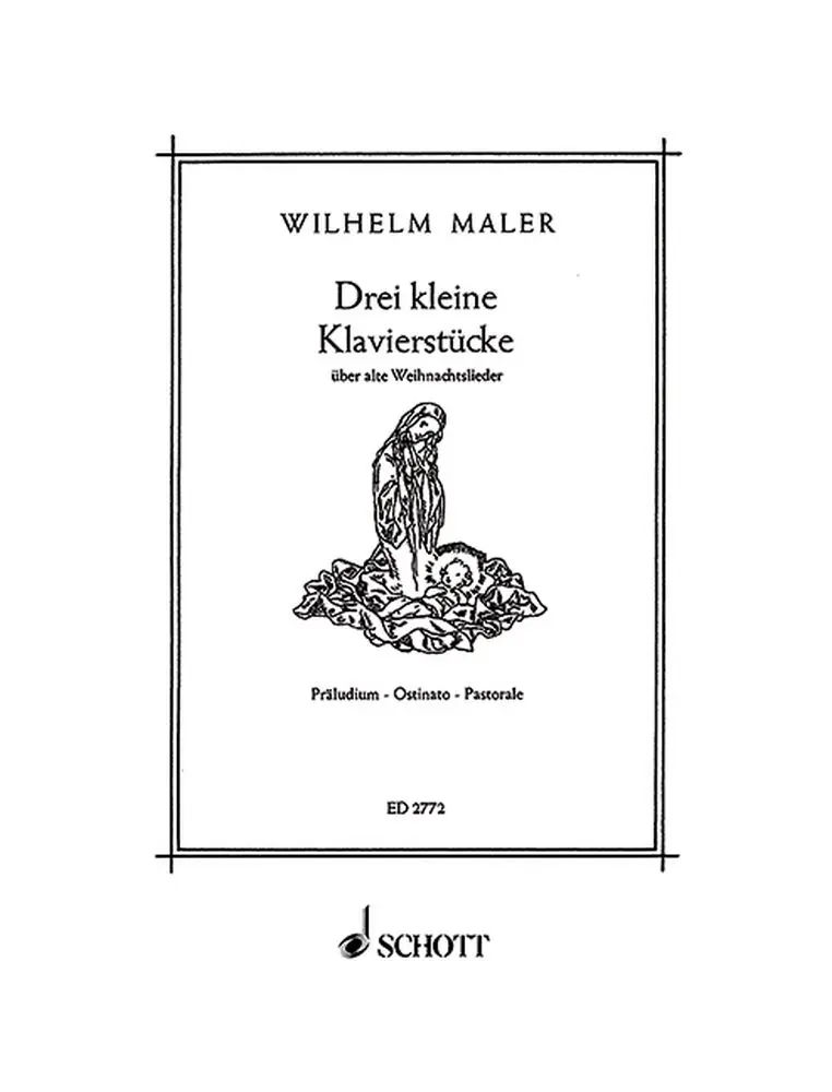 Cover: 9790001039734 | 3 kleine Klavierstucke uber alte Weihnachtslieder | Wilhelm Maler