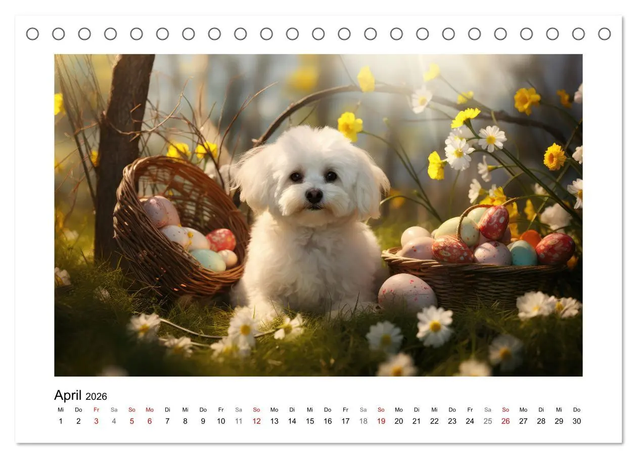 Bild: 9783457479834 | Bichon frisé, weiße Hündchen mit lockigem Haar (Tischkalender 2026...