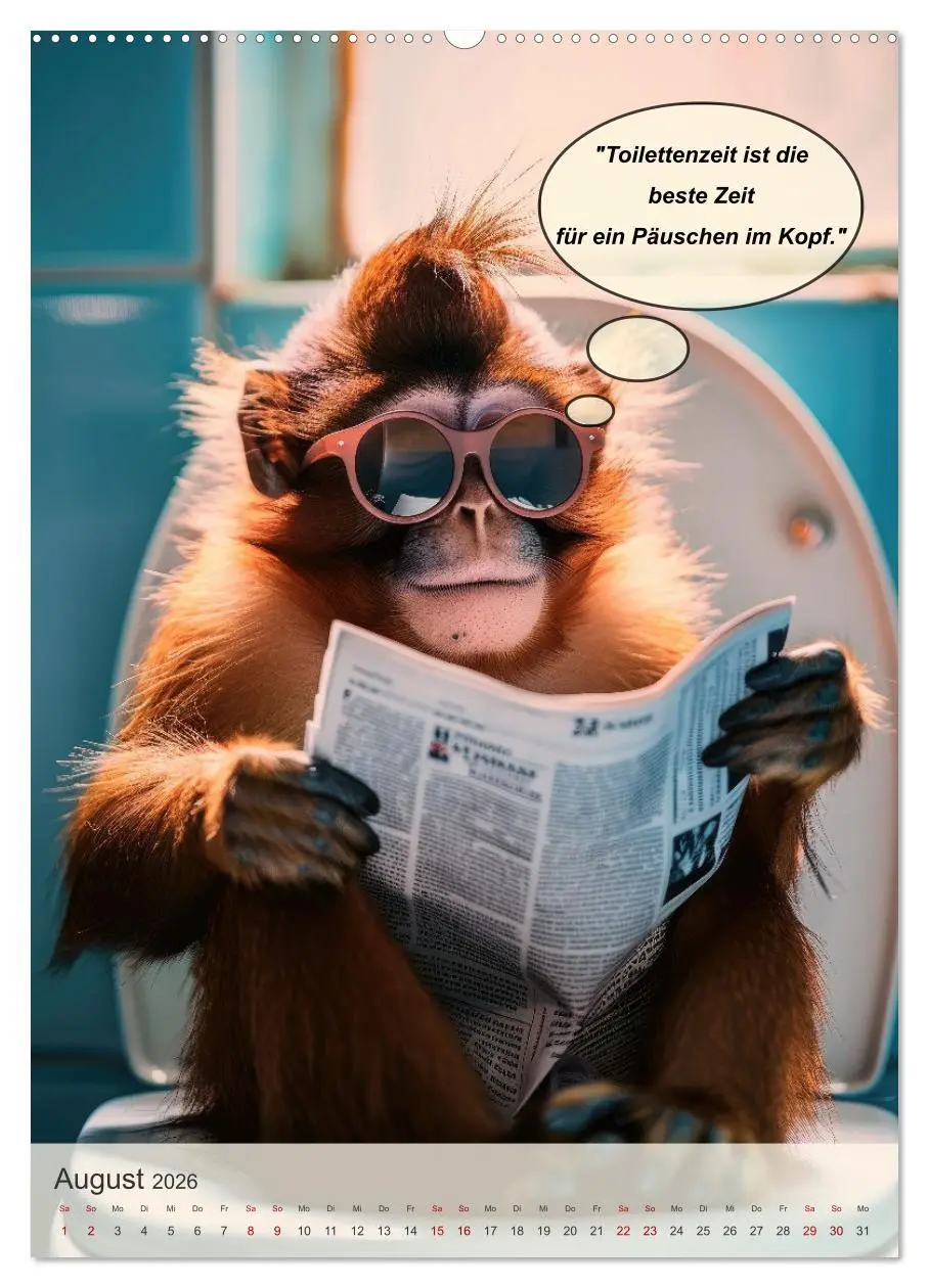 Bild: 9783516259834 | Tierisch lustiger Toilettenhumor (hochwertiger Premium Wandkalender...