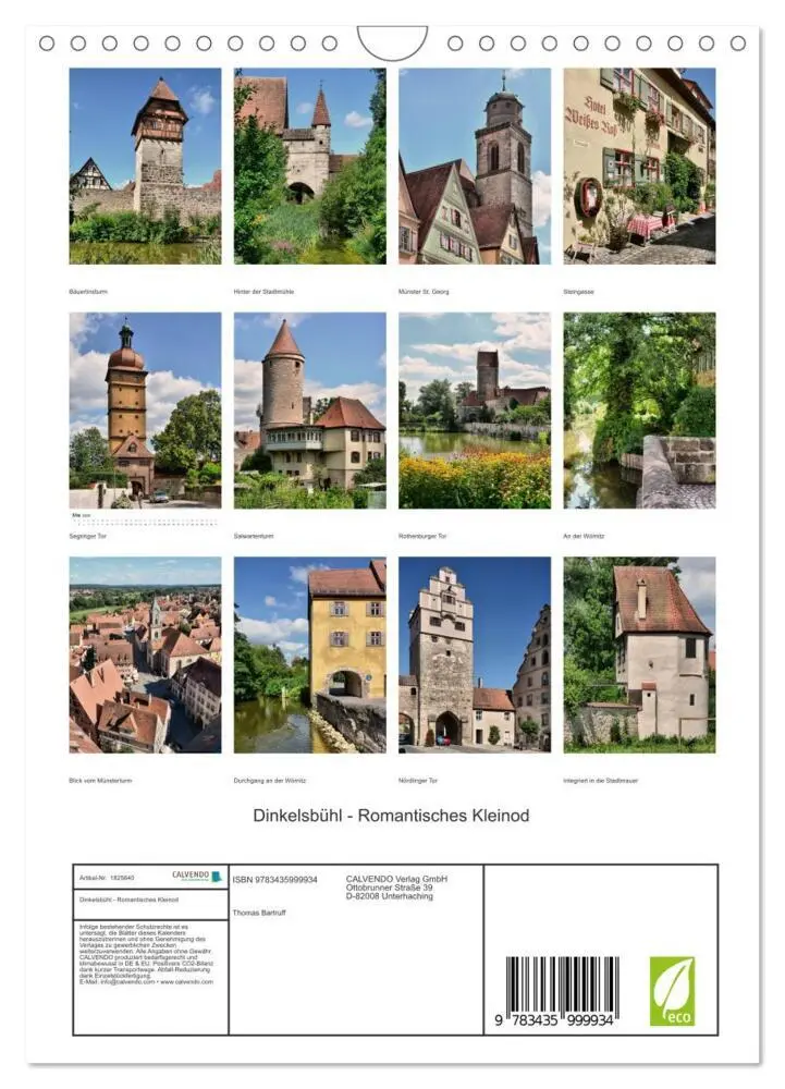 Bild: 9783435999934 | Dinkelsbühl - Romantisches Kleinod (Wandkalender 2025 DIN A4 hoch),...