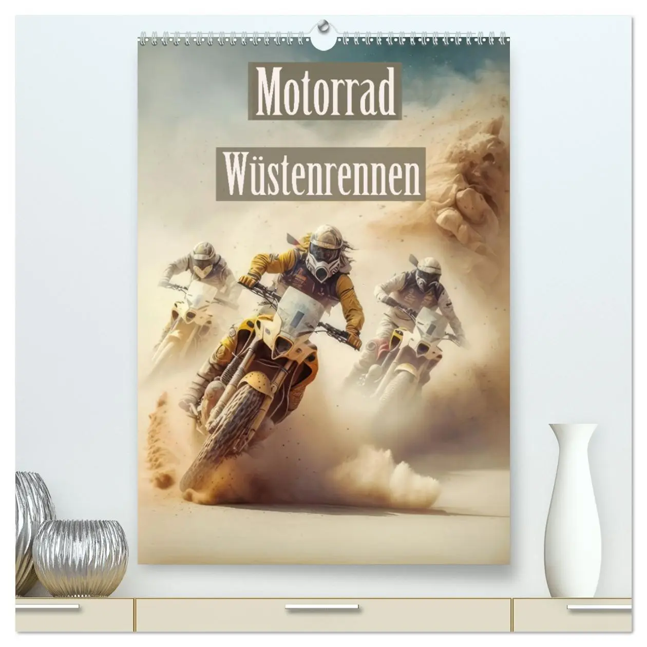 Cover: 9783516319934 | Motorrad Wüstenrennen (hochwertiger Premium Wandkalender 2026 DIN...