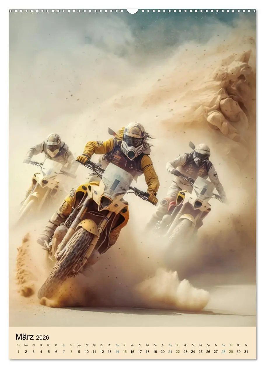 Bild: 9783516319934 | Motorrad Wüstenrennen (hochwertiger Premium Wandkalender 2026 DIN...