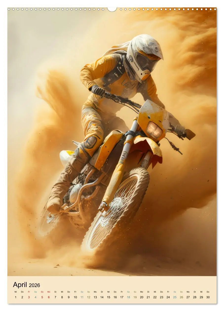 Bild: 9783516319934 | Motorrad Wüstenrennen (hochwertiger Premium Wandkalender 2026 DIN...