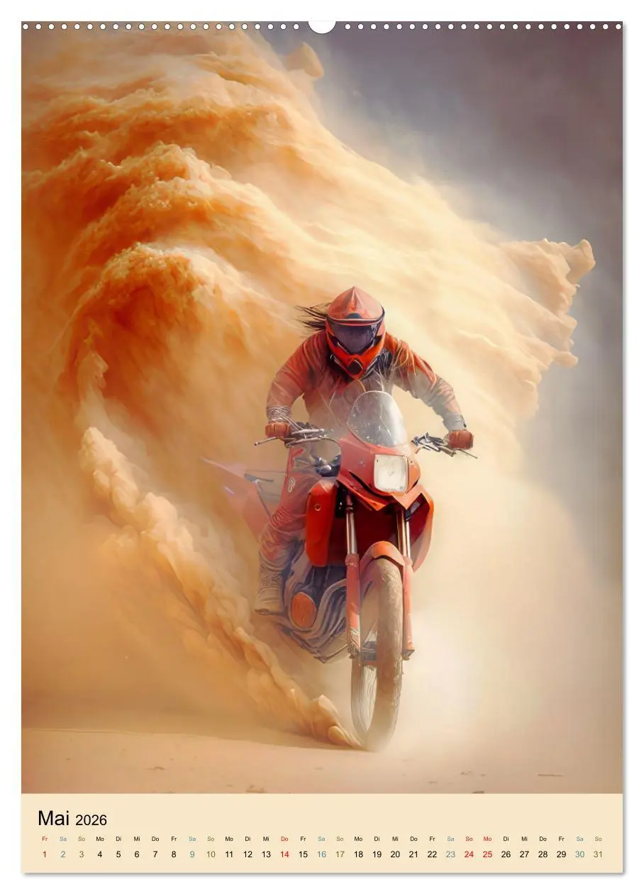 Bild: 9783516319934 | Motorrad Wüstenrennen (hochwertiger Premium Wandkalender 2026 DIN...