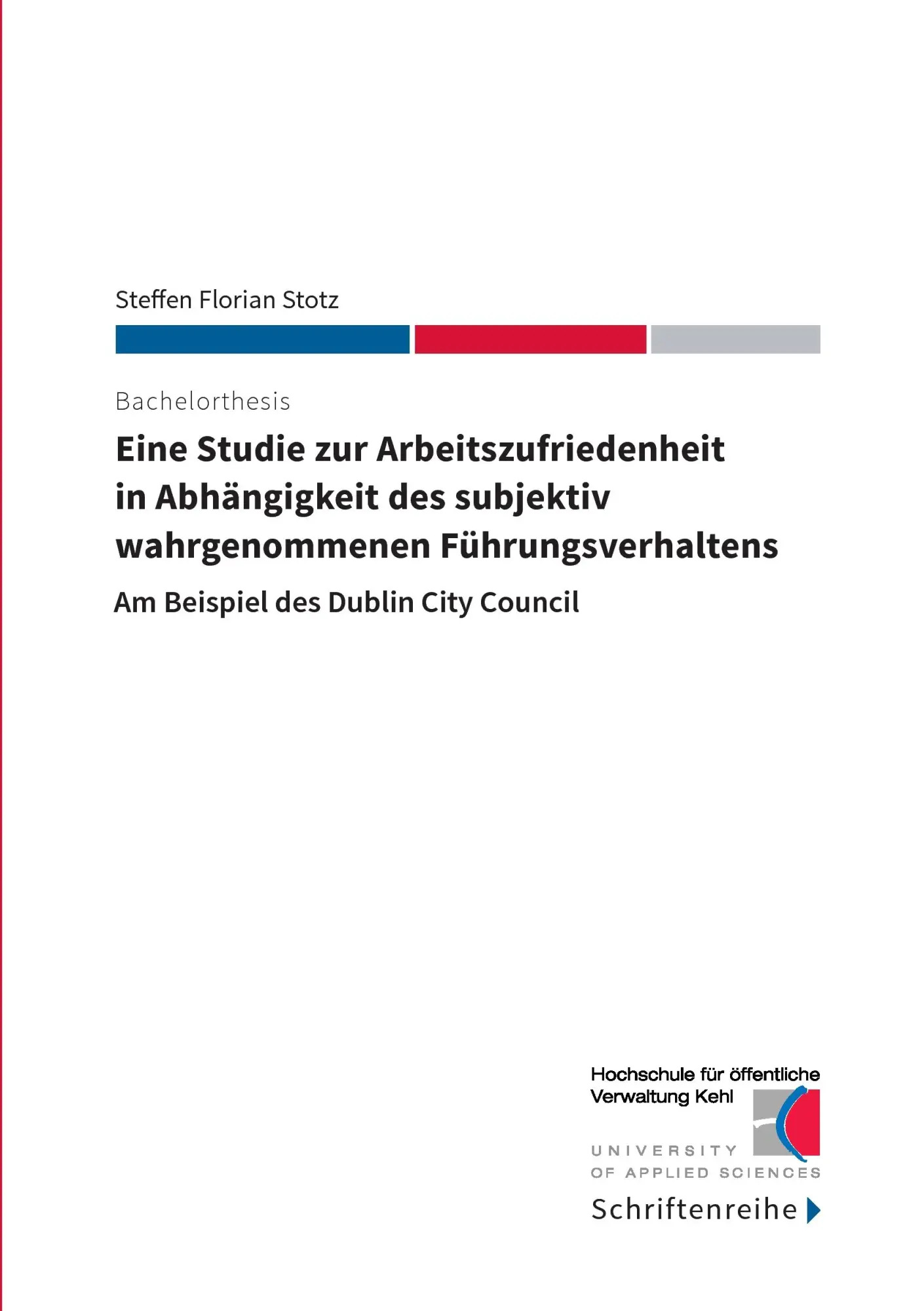 Cover: 9783738629934 | Eine Studie zur Arbeitszufriedenheit in Abhängigkeit des subjektiv...