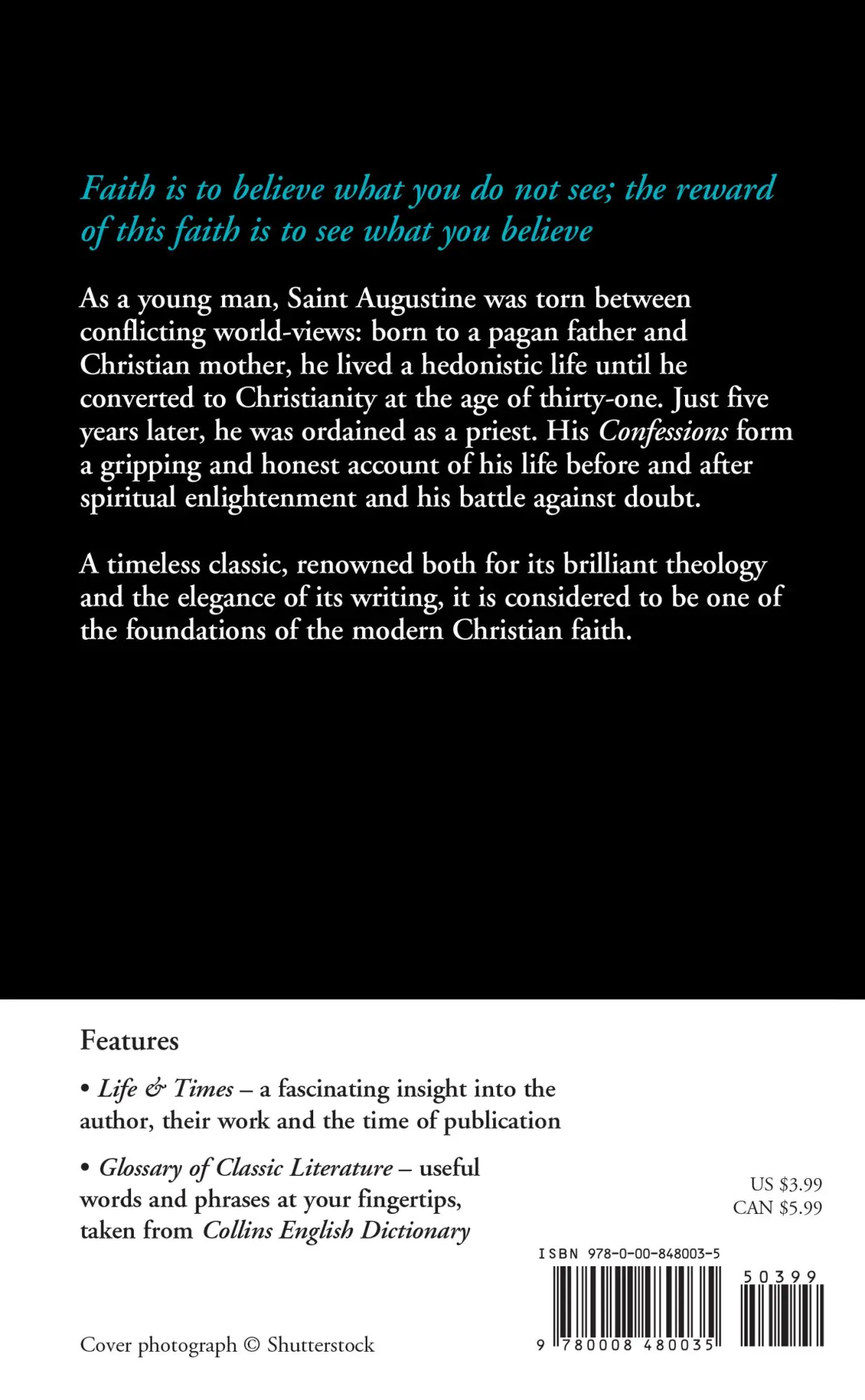 Rückseite: 9780008480035 | XCONFESSIONS OF_CLASSICS PB | Saint Augustine | Taschenbuch | Englisch