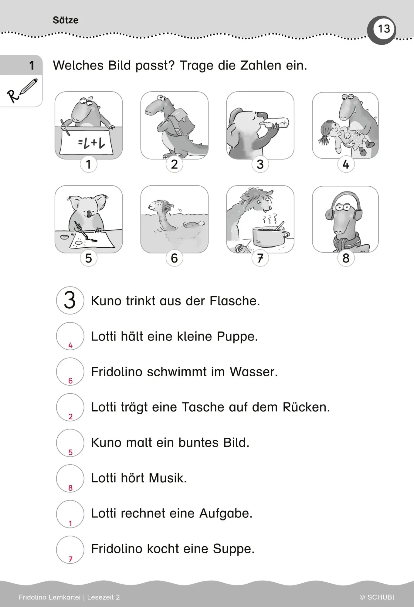 Bild: 9783072200035 | Fridolino-Lernkartei. Lesezeit 2. Schuljahr | Lehr-, Lern-, Bildkarten