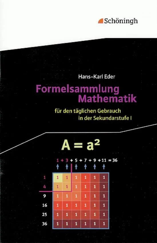 Cover: 9783140370035 | Formelsammlung Mathematik | Hans-Karl Eder | Broschüre | 48 S. | 2006