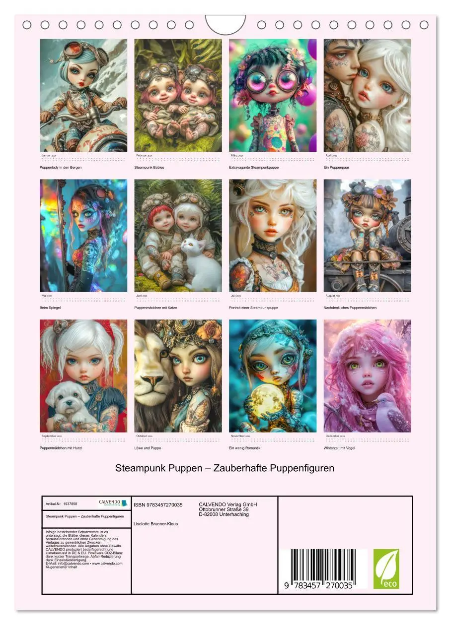 Bild: 9783457270035 | Steampunk Puppen - Zauberhafte Puppenfiguren (Wandkalender 2026 DIN...