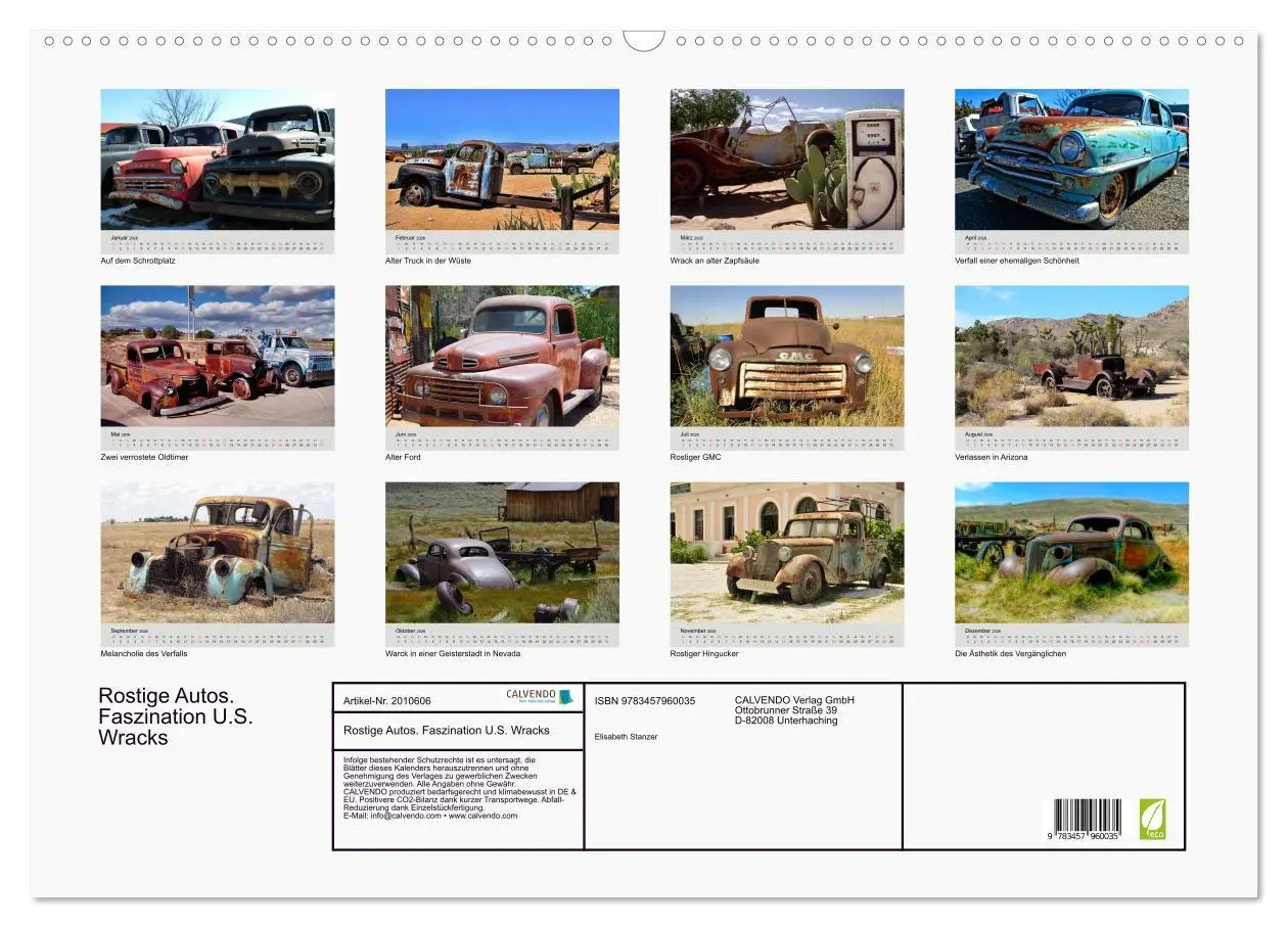 Bild: 9783457960035 | Rostige Autos. Faszination U.S. Wracks (Wandkalender 2026 DIN A2...