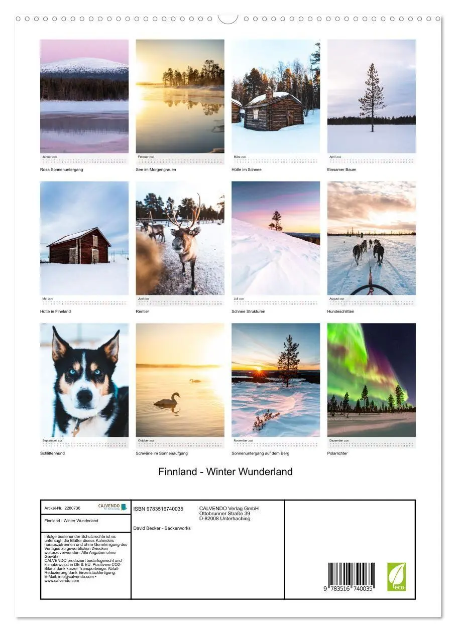 Bild: 9783516740035 | Finnland - Winter Wunderland (hochwertiger Premium Wandkalender...