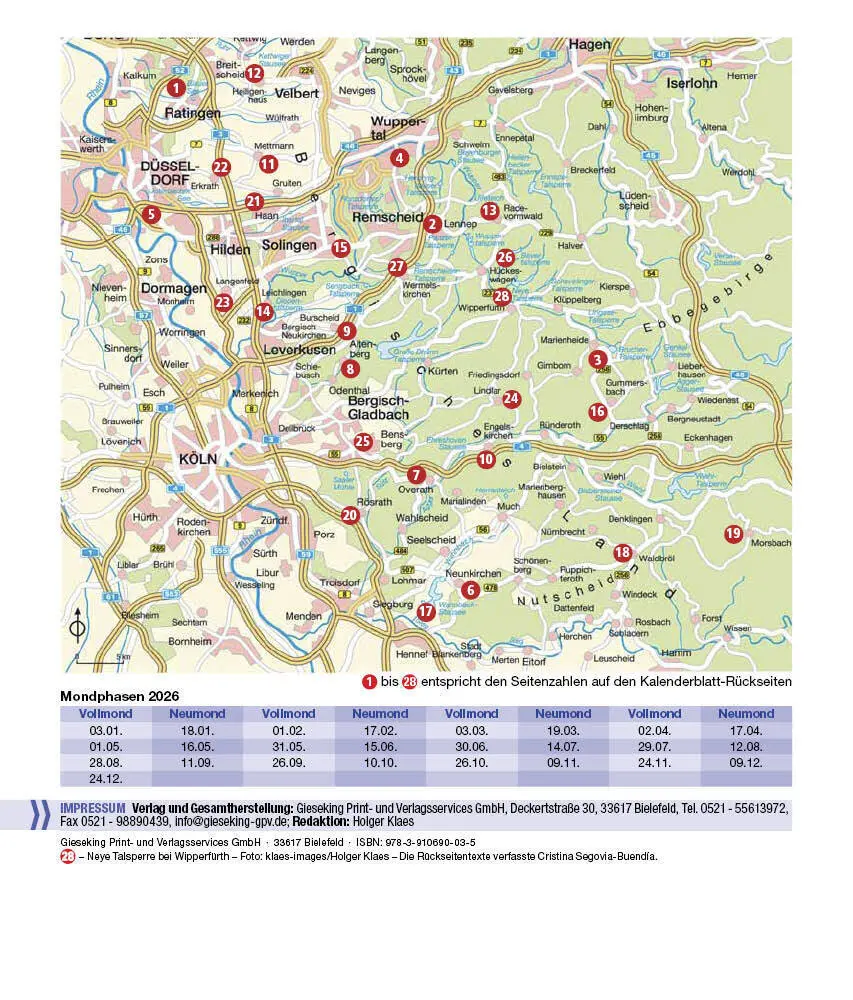 Bild: 9783910690035 | Schönes Bergisches Land 2026 | GmbH (u. a.) | Kalender | Deutsch