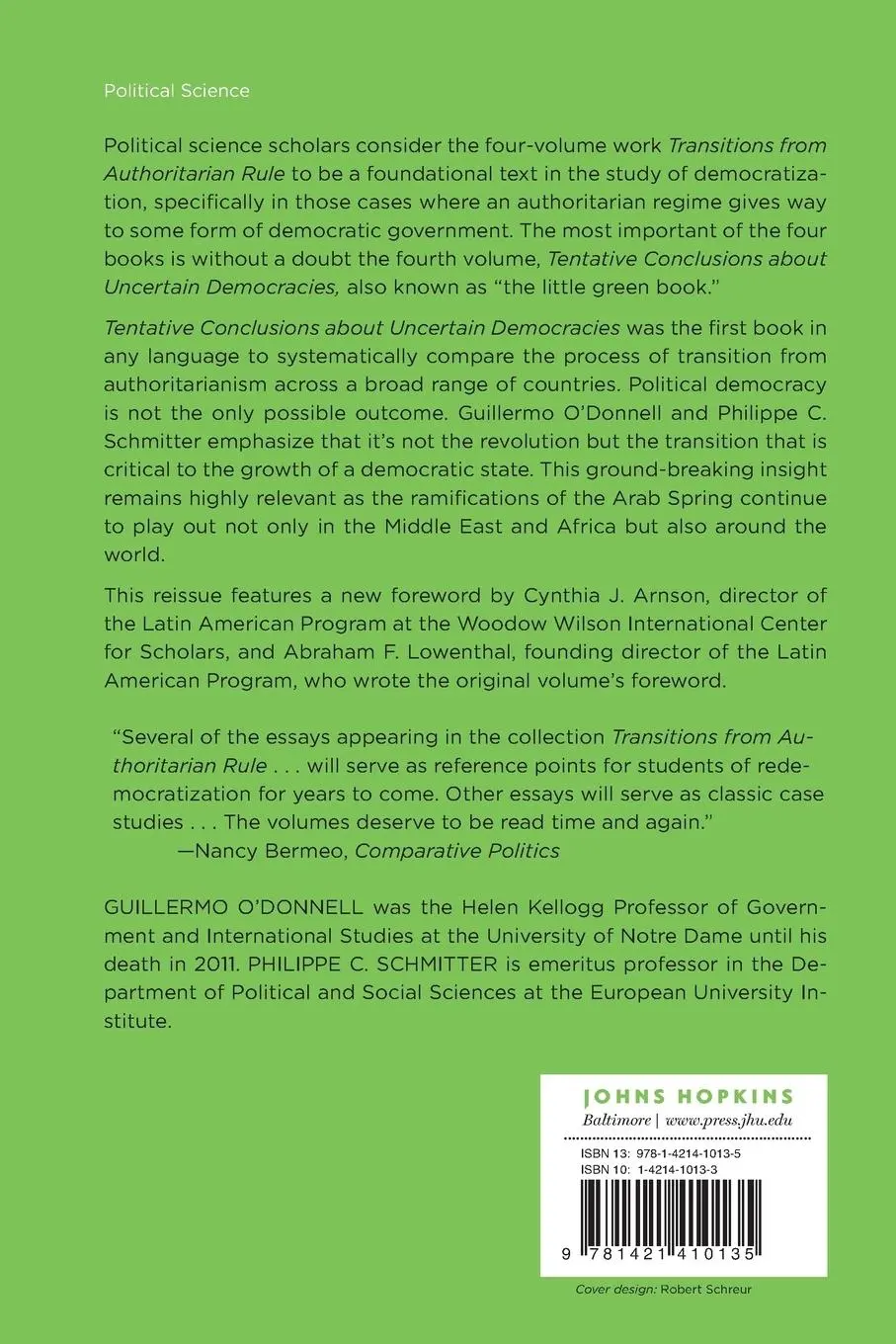 Rückseite: 9781421410135 | Transitions from Authoritarian Rule | Guillermo O'Donnell (u. a.)
