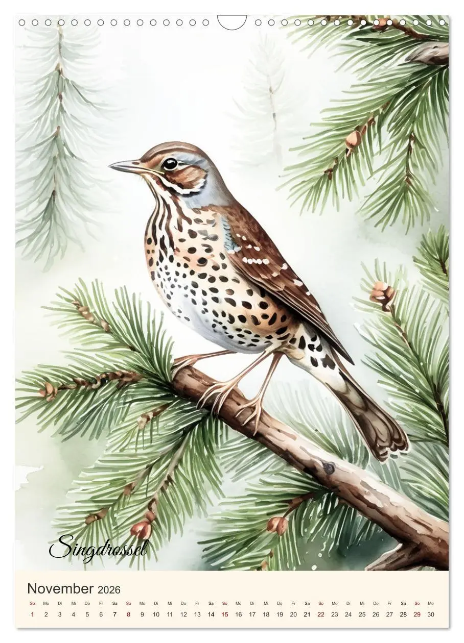 Bild: 9783457260135 | Alle Vögel sind schon da (Wandkalender 2026 DIN A3 hoch), CALVENDO...