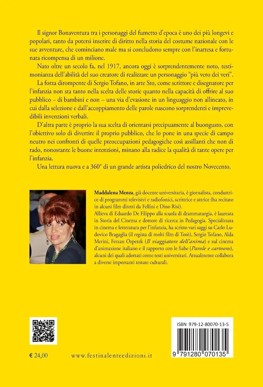 Rückseite: 9791280070135 | Sergio Tofano e il signor Bonaventura | Maddalena Menza | Taschenbuch