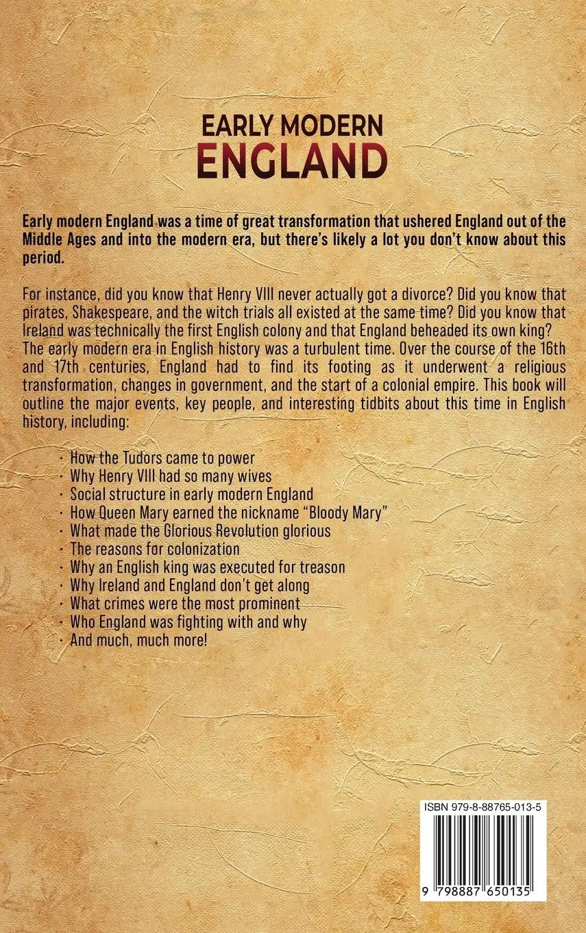 Rückseite: 9798887650135 | Early Modern England | Enthralling History | Buch | Englisch | 2022