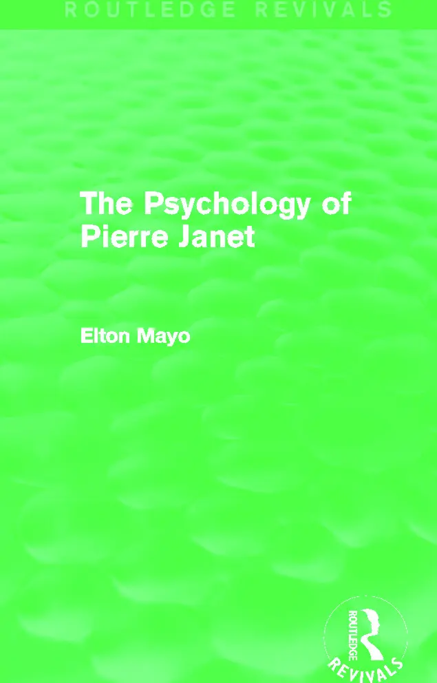 Cover: 9780415730235 | Psychology of Pierre Janet (Routledge Revivals) | Elton Mayo | Buch
