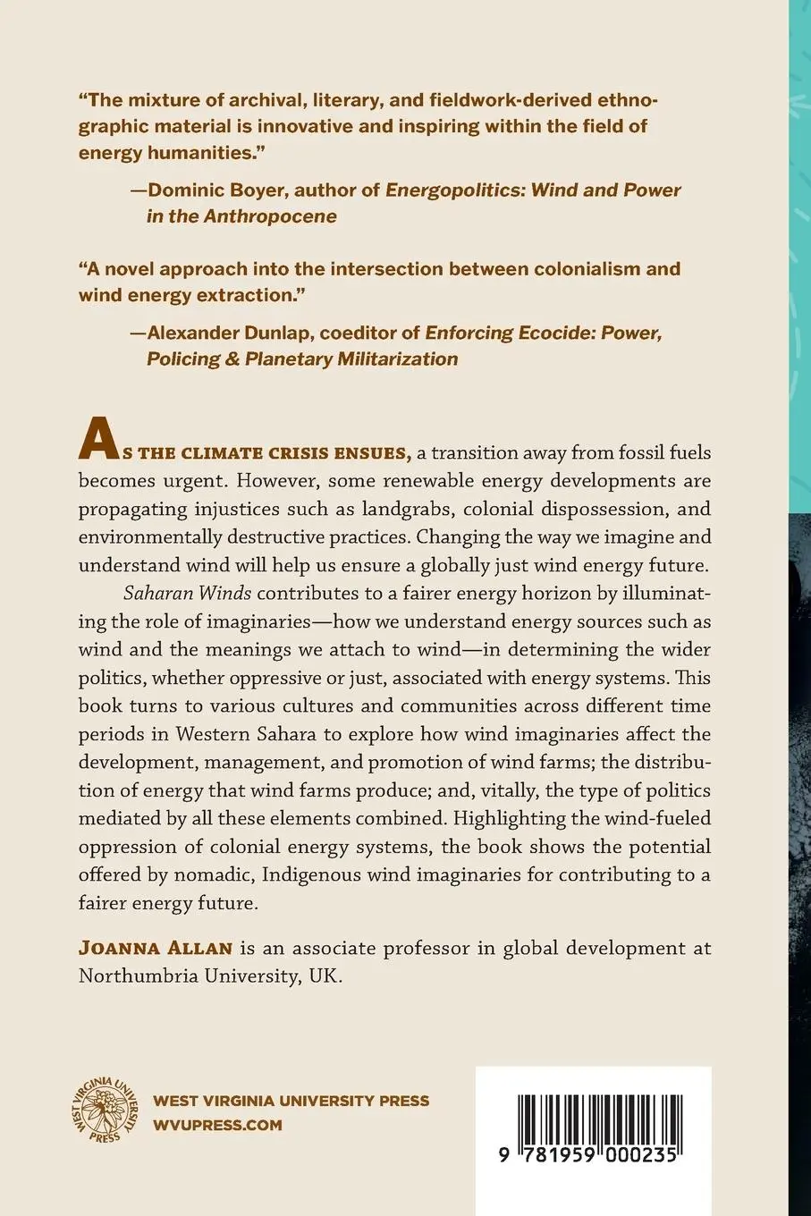 Rückseite: 9781959000235 | Saharan Winds | Joanna Allan | Taschenbuch | Englisch | 2024