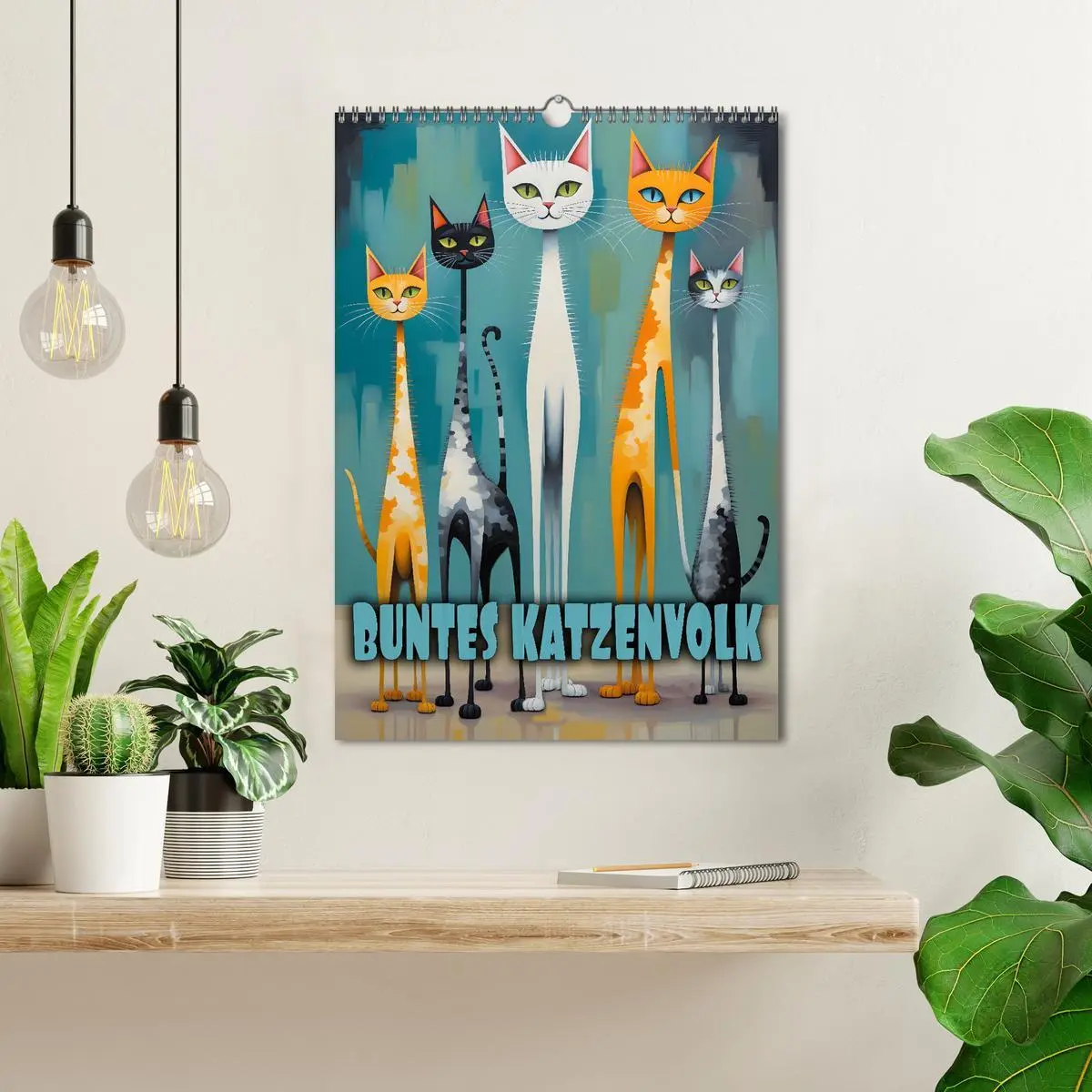 Bild: 9783457250235 | Buntes Katzenvolk (Wandkalender 2026 DIN A3 hoch), CALVENDO...
