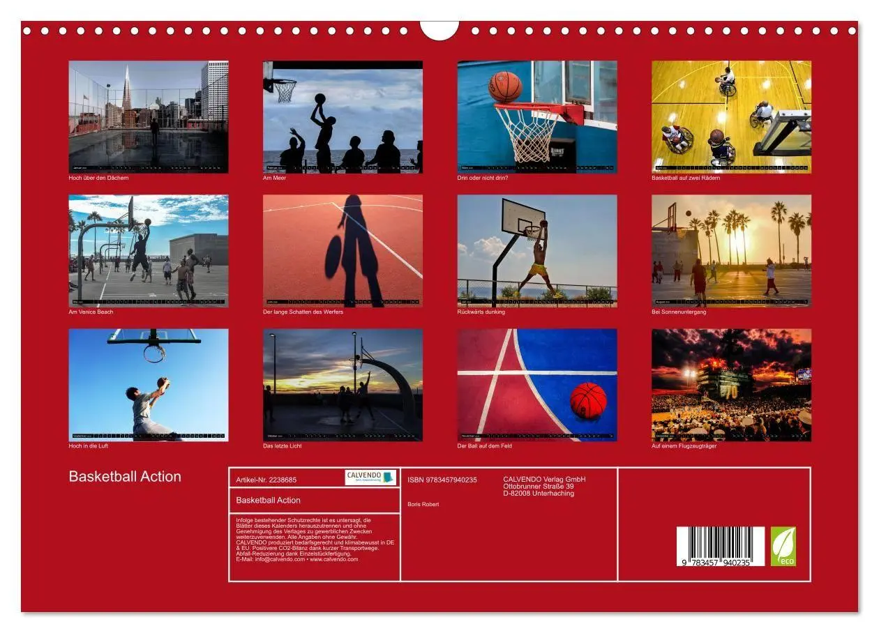 Bild: 9783457940235 | Basketball Action (Wandkalender 2026 DIN A3 quer), CALVENDO...