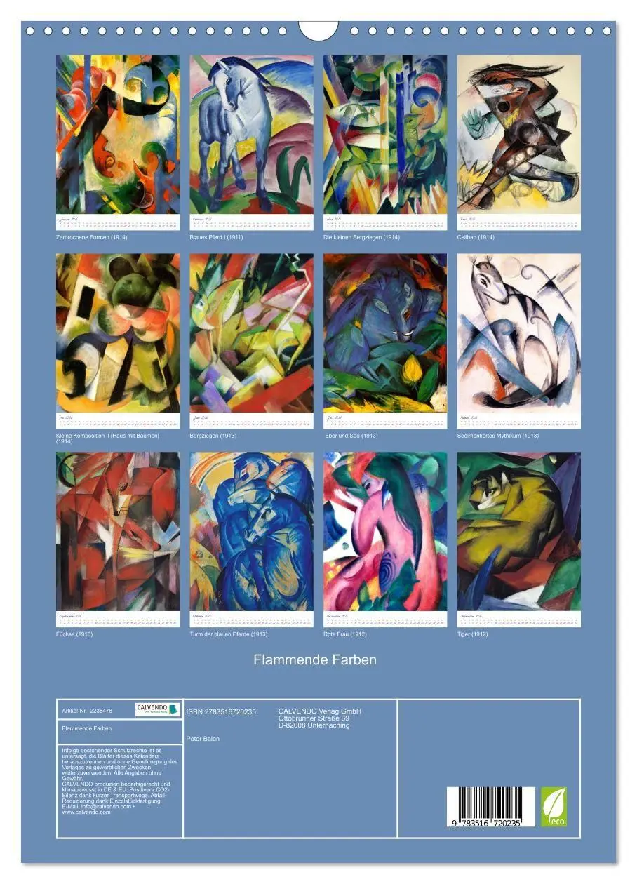 Bild: 9783516720235 | Flammende Farben (Wandkalender 2026 DIN A3 hoch), CALVENDO...