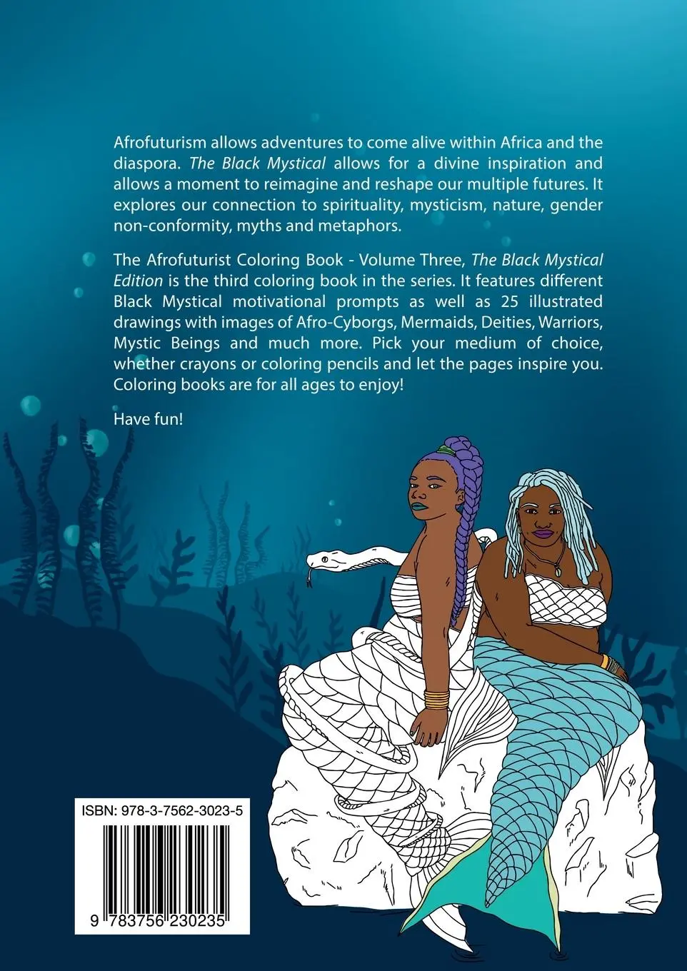Rückseite: 9783756230235 | The Afrofuturist Coloring Book Vol 3 | The Black Mystical Edition