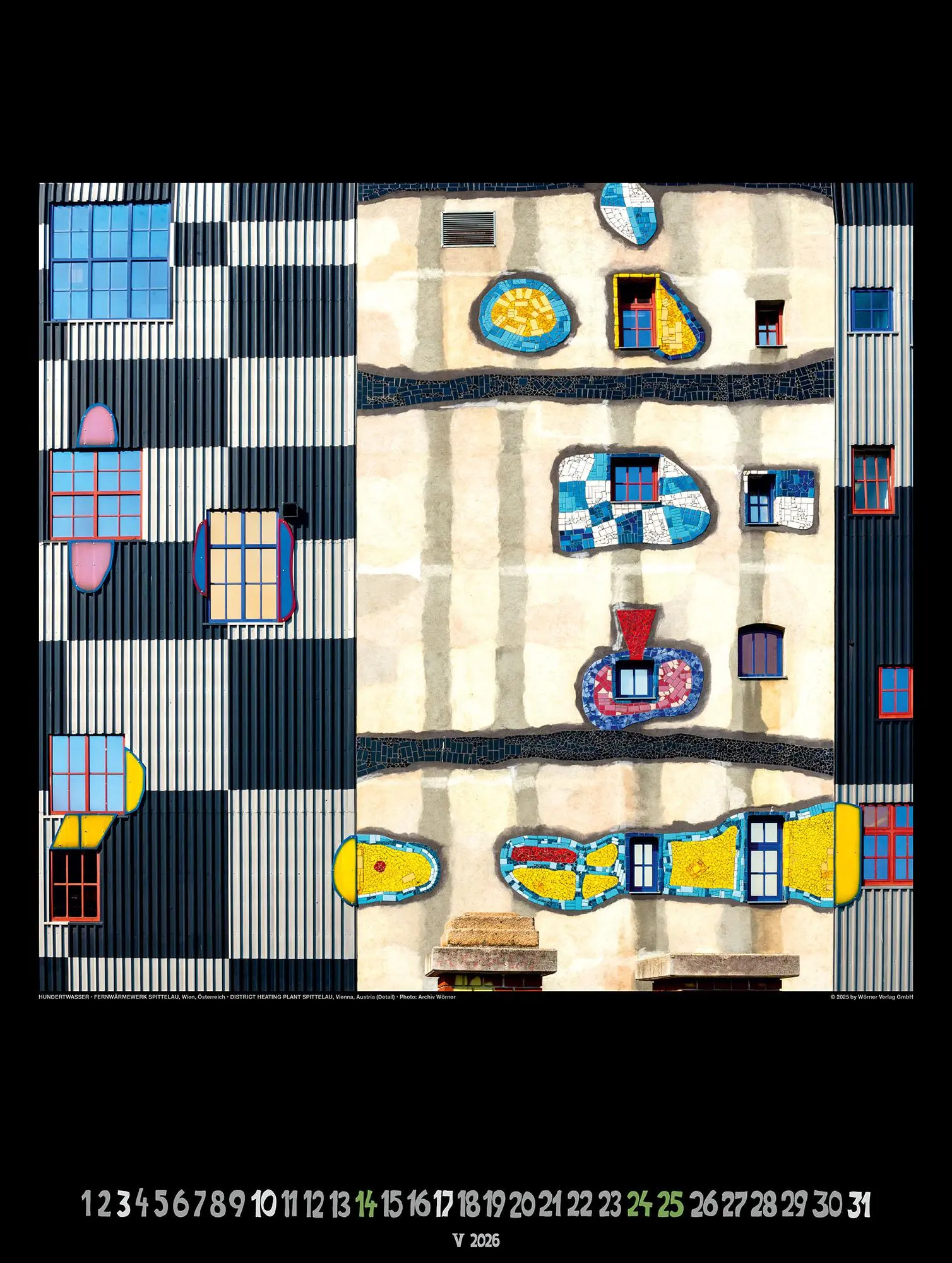 Bild: 9783910430235 | Großer Hundertwasser Architektur Kalender 2026 | Wörner Verlag GmbH
