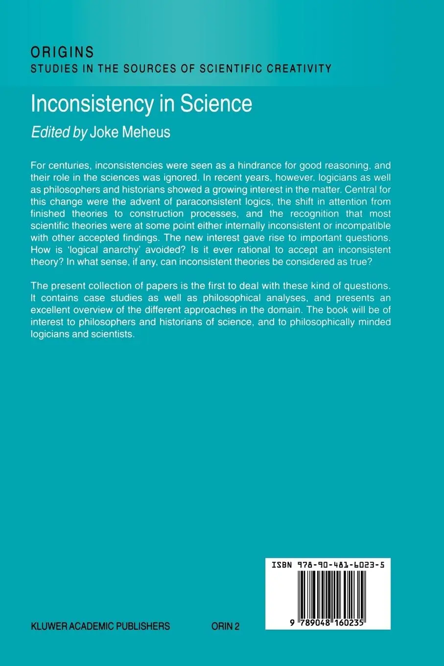 Rückseite: 9789048160235 | Inconsistency in Science | Joke Meheus | Taschenbuch | ix | Englisch