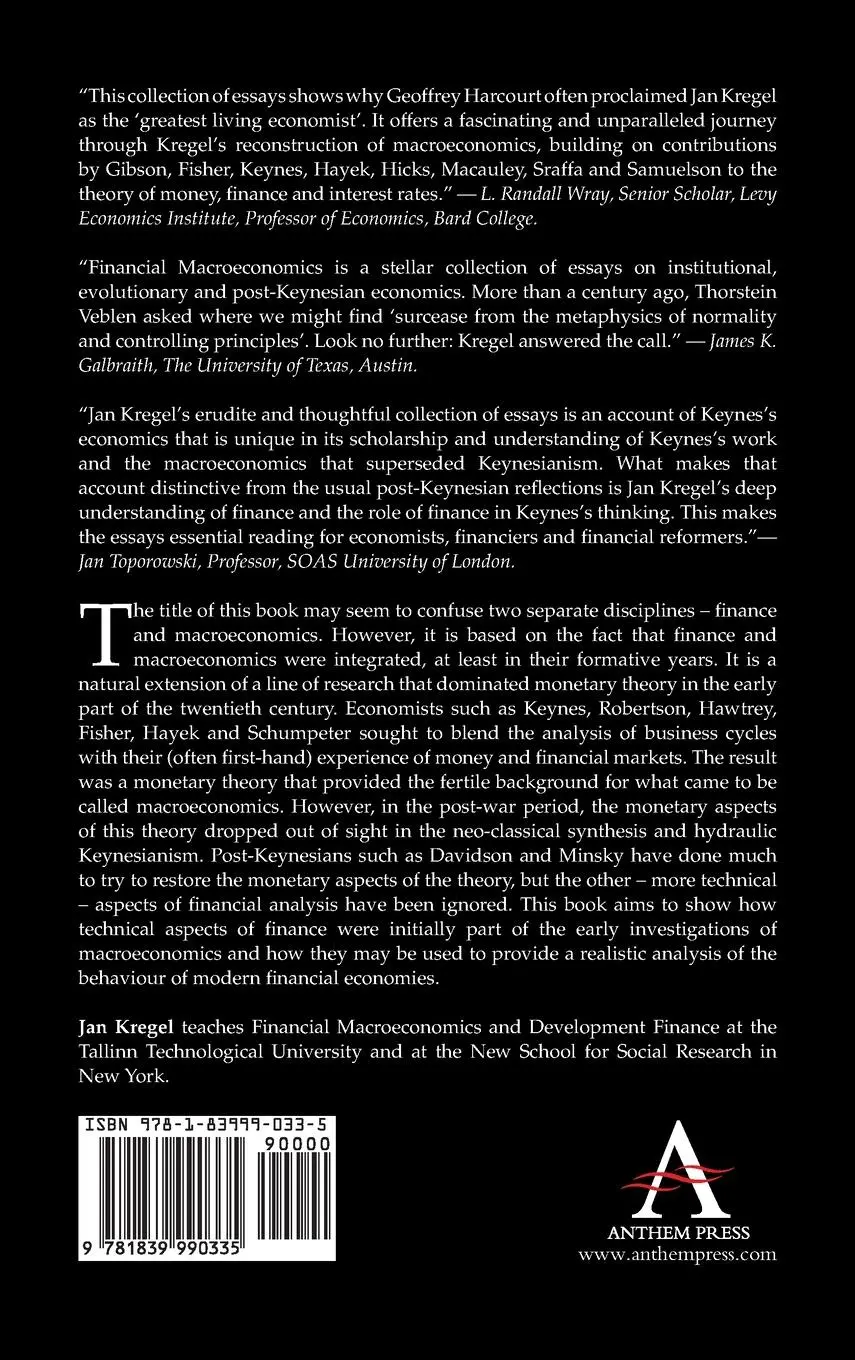 Rückseite: 9781839990335 | Financial Macroeconomics | Jan A. Kregel | Buch | Englisch | 2024
