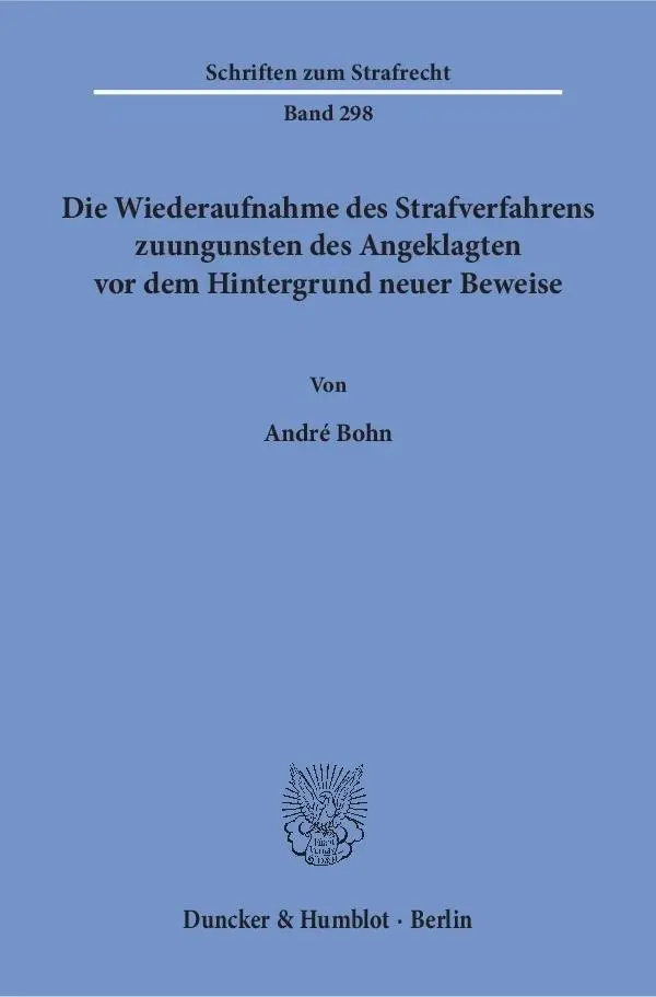 Cover: 9783428150335 | Die Wiederaufnahme des Strafverfahrens zuungunsten des Angeklagten...