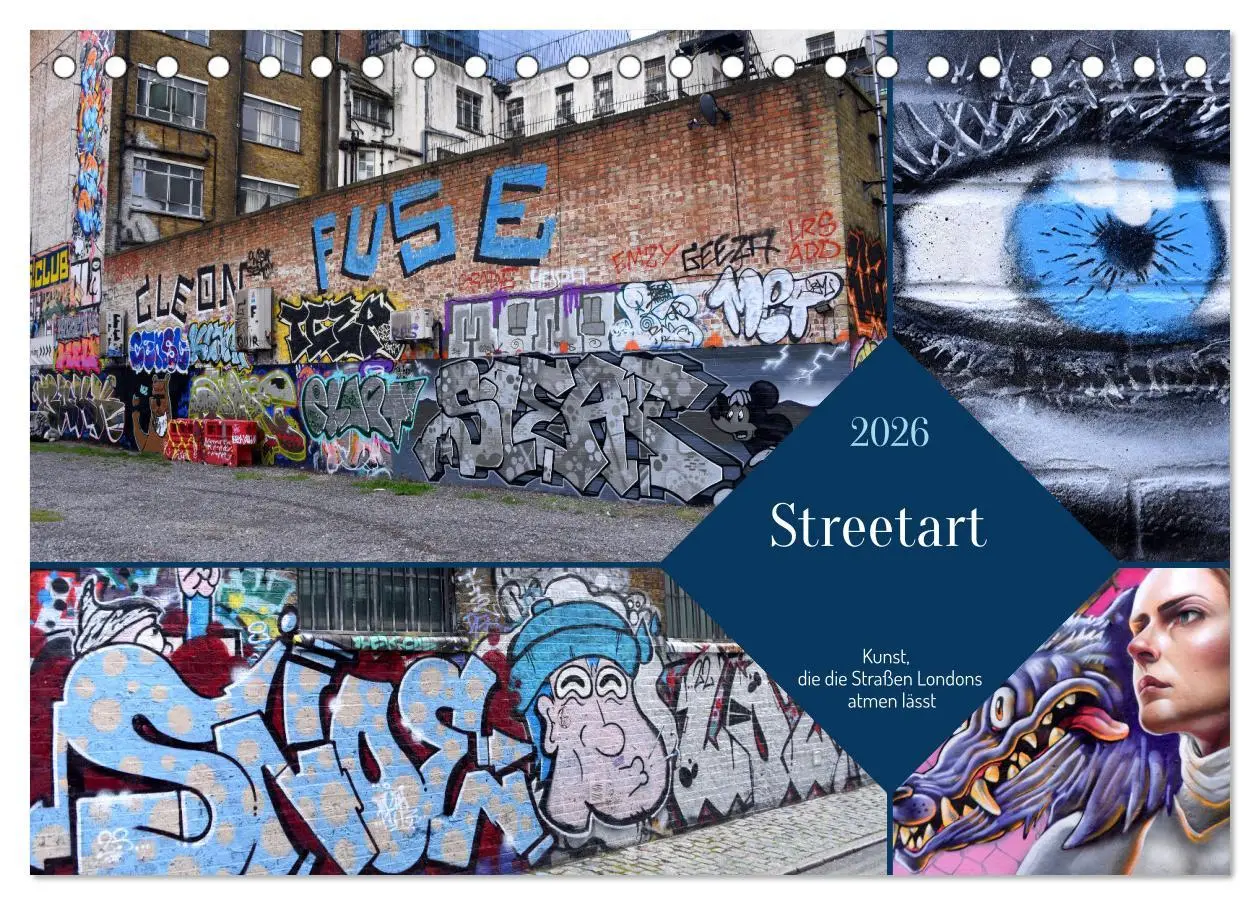 Cover: 9783457310335 | Streetart-Kunst, die die Straßen Londons atmen lässt (Tischkalender...