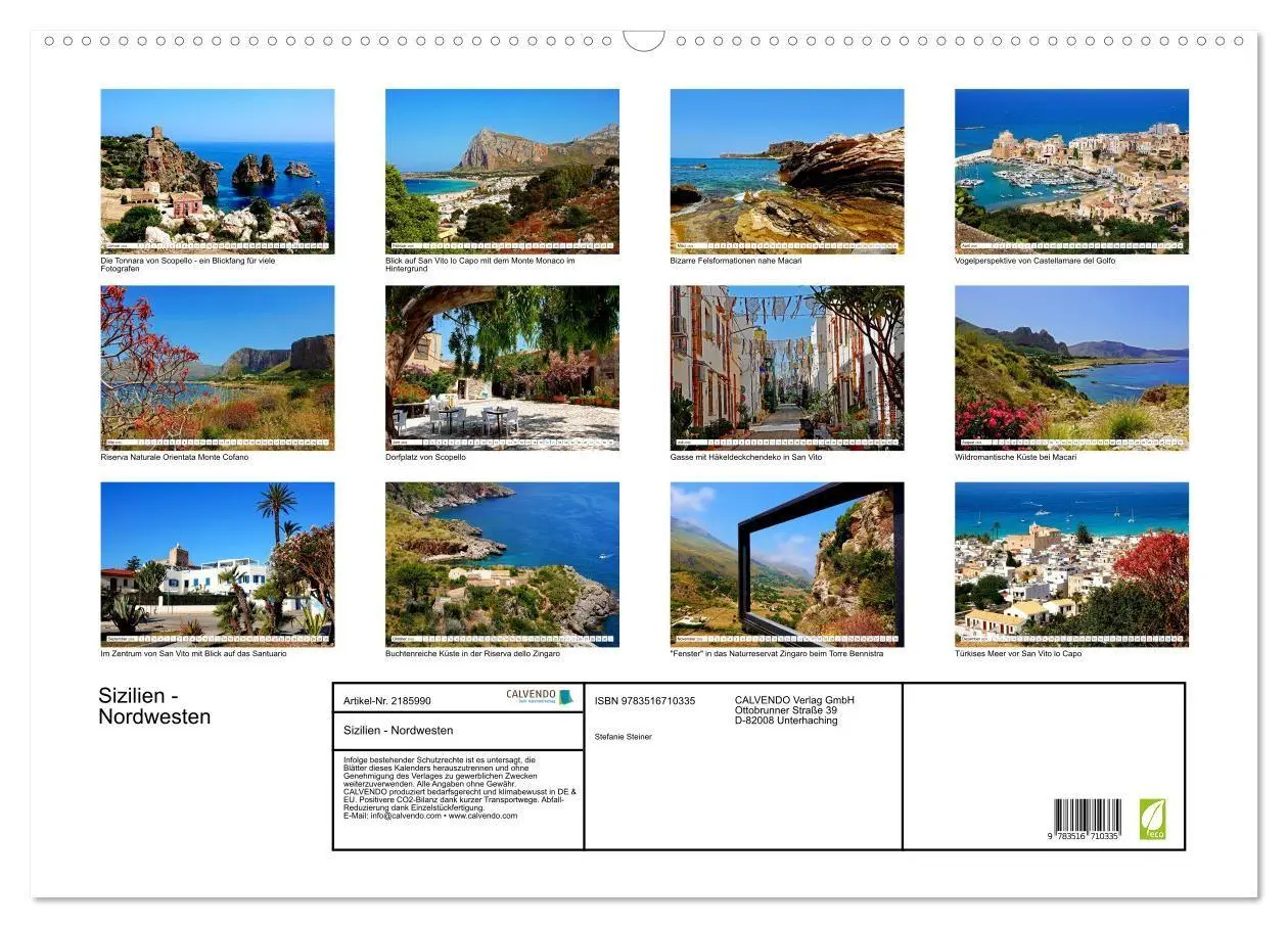 Bild: 9783516710335 | Sizilien - Nordwesten (Wandkalender 2026 DIN A2 quer), CALVENDO...