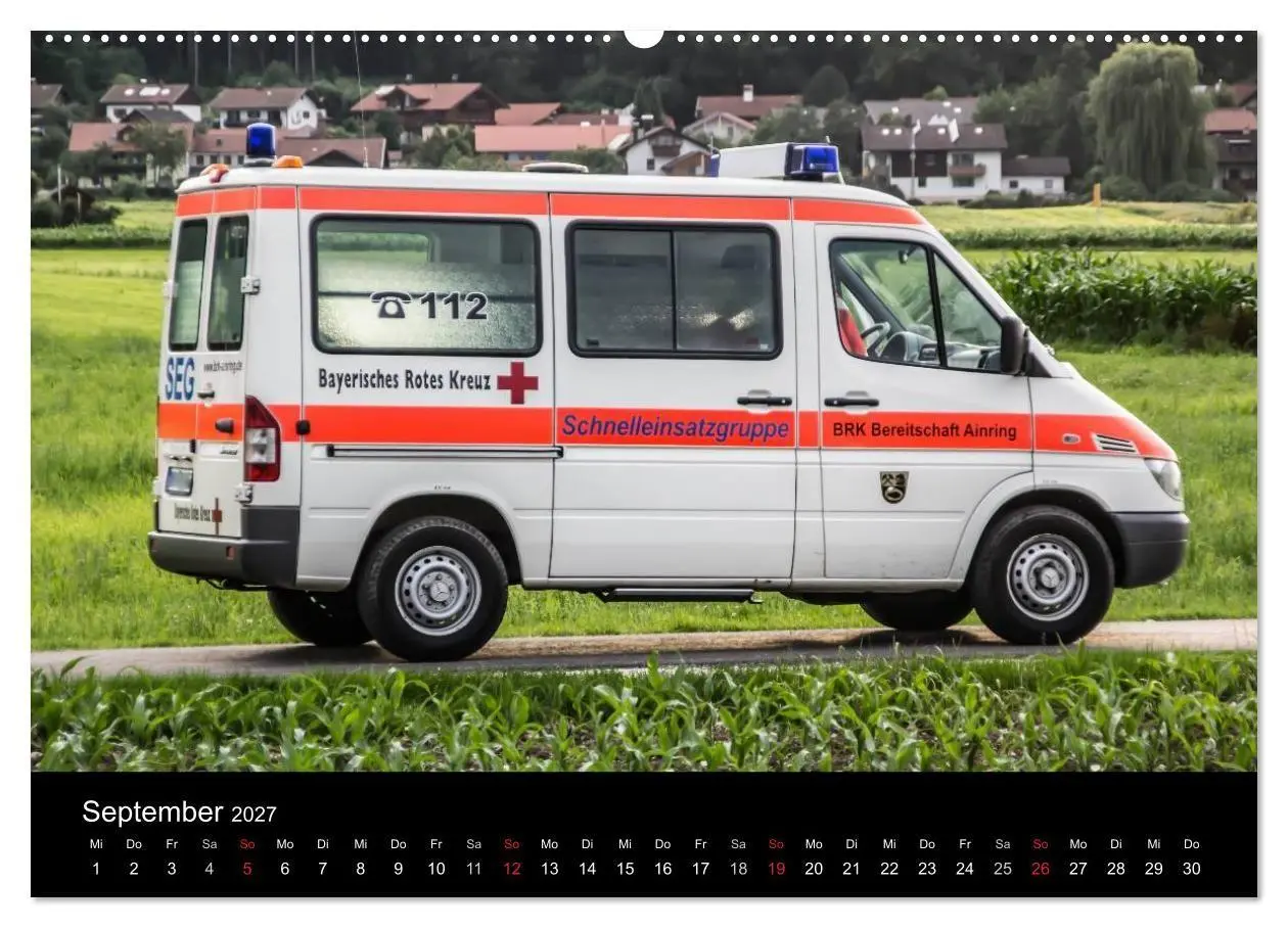 Bild: 9783594170335 | Einsatzfahrzeuge - Bayern (Wandkalender 2027 DIN A2 quer), CALVENDO...