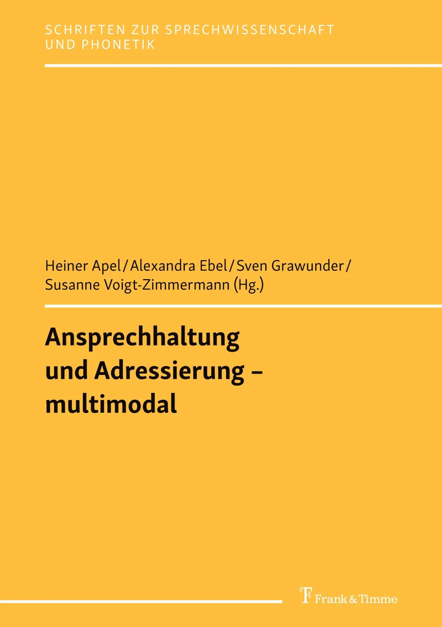 Cover: 9783732910335 | Ansprechhaltung und Adressierung - multimodal | Heiner Apel (u. a.)