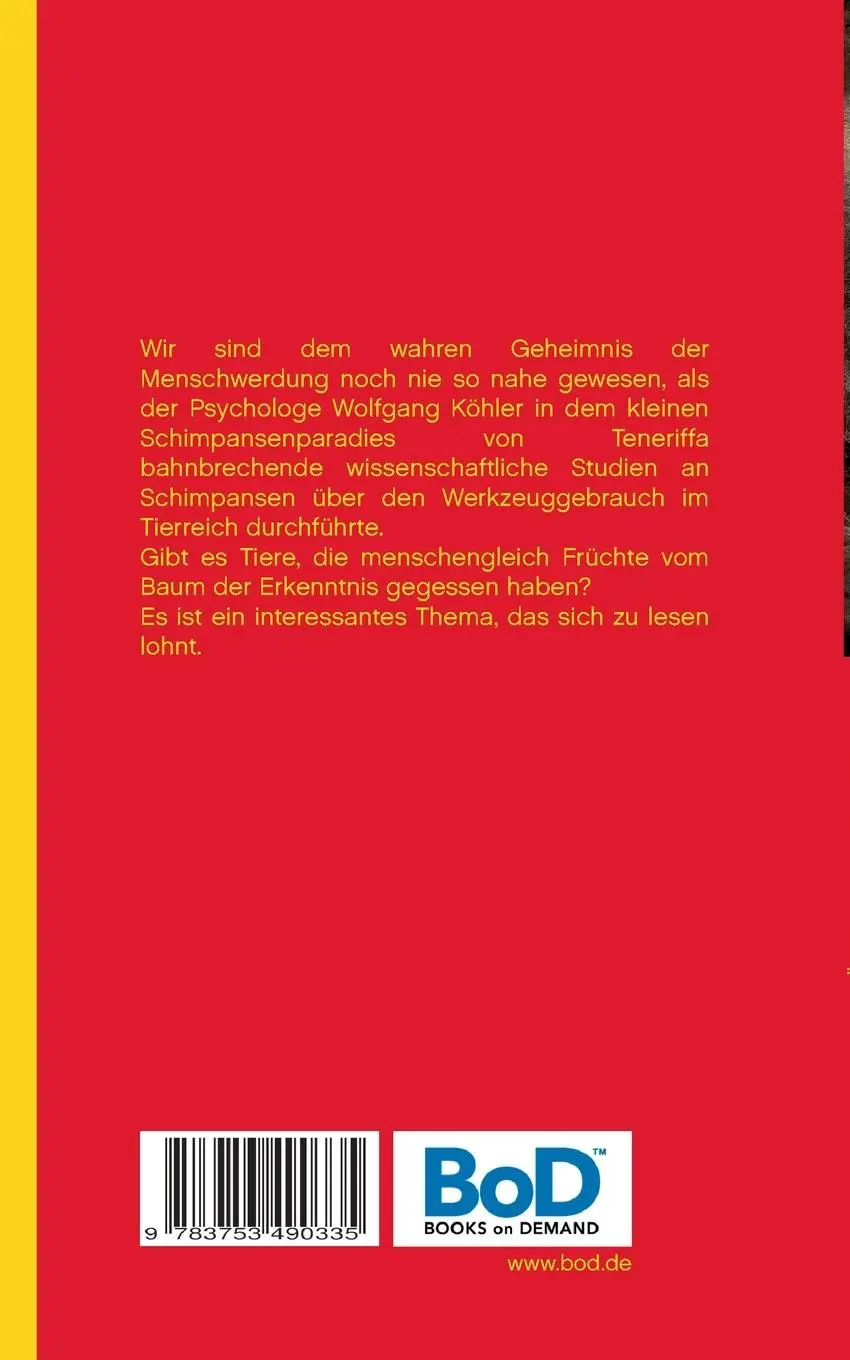 Rückseite: 9783753490335 | Über Menschenaffen, Tierseele und Menschenseele | Wilhelm Bölsche