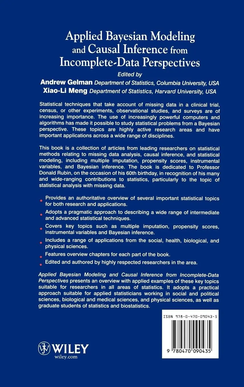 Rückseite: 9780470090435 | Applied Bayesian Modeling and Causal Inference from Incomplete-Data...