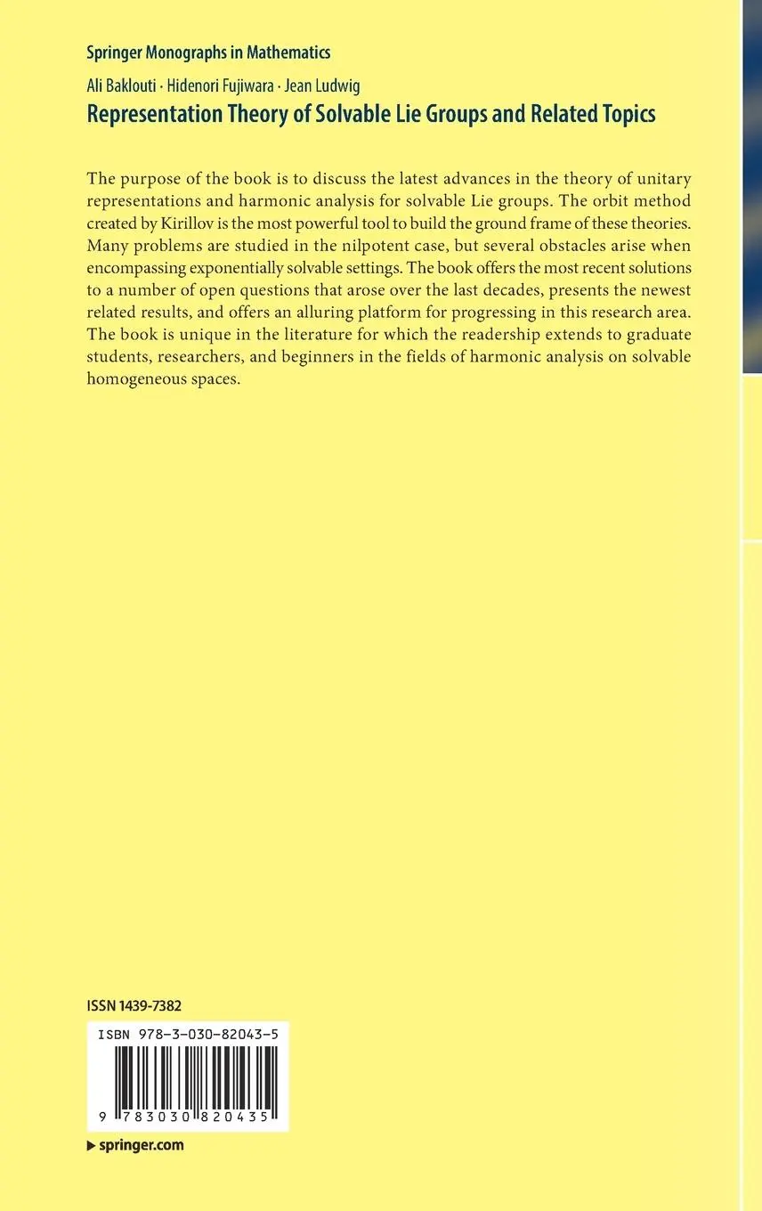 Rückseite: 9783030820435 | Representation Theory of Solvable Lie Groups and Related Topics | Buch