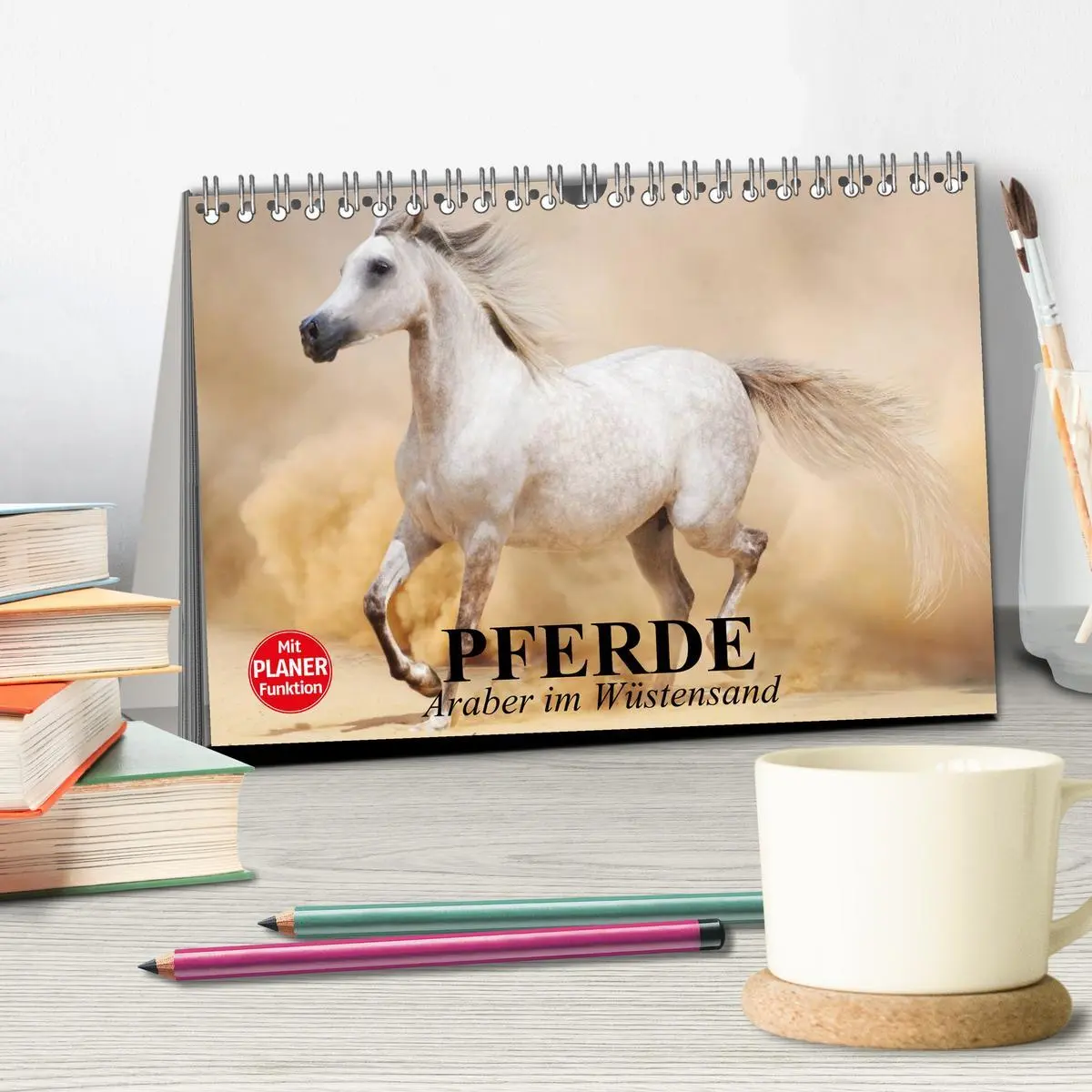 Bild: 9783516010435 | Pferde. Araber im Wüstensand (Tischkalender 2026 DIN A5 quer),...