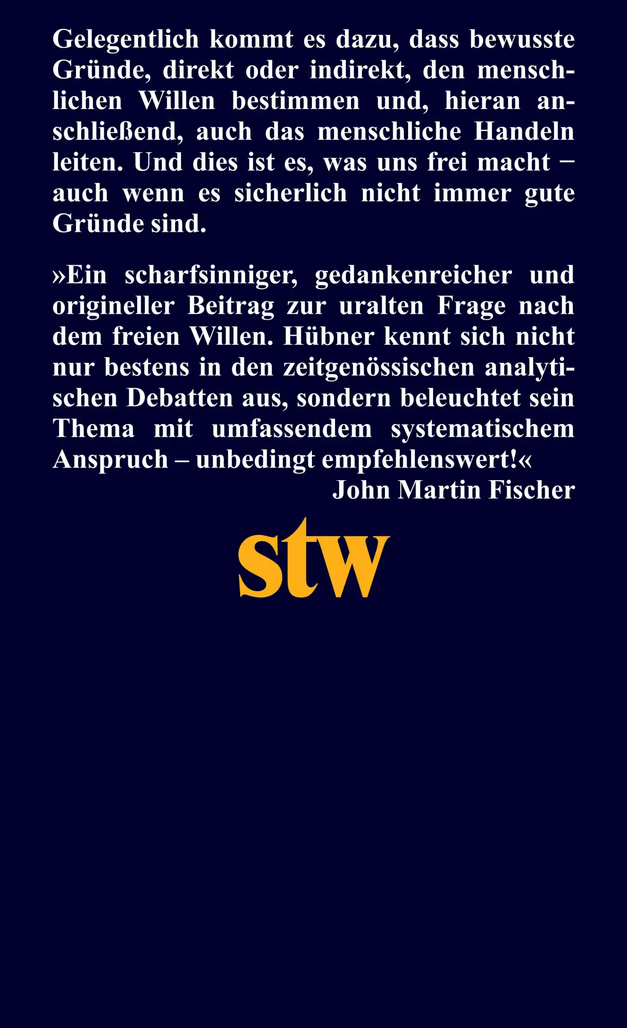 Rückseite: 9783518300435 | Was uns frei macht | Ein Versuch über die Autonomie des Willens | Buch