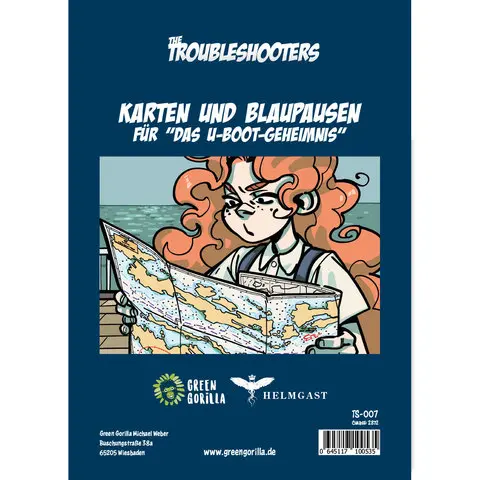 Cover: 645117100535 | The Troubleshooters Karten und Blaupausen für "Das U-Boot-Geheimnis"