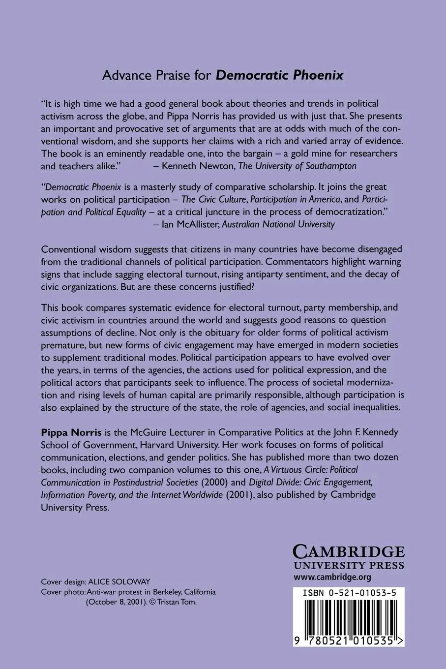 Rückseite: 9780521010535 | Democratic Phoenix | Reinventing Political Activism | Pippa Norris