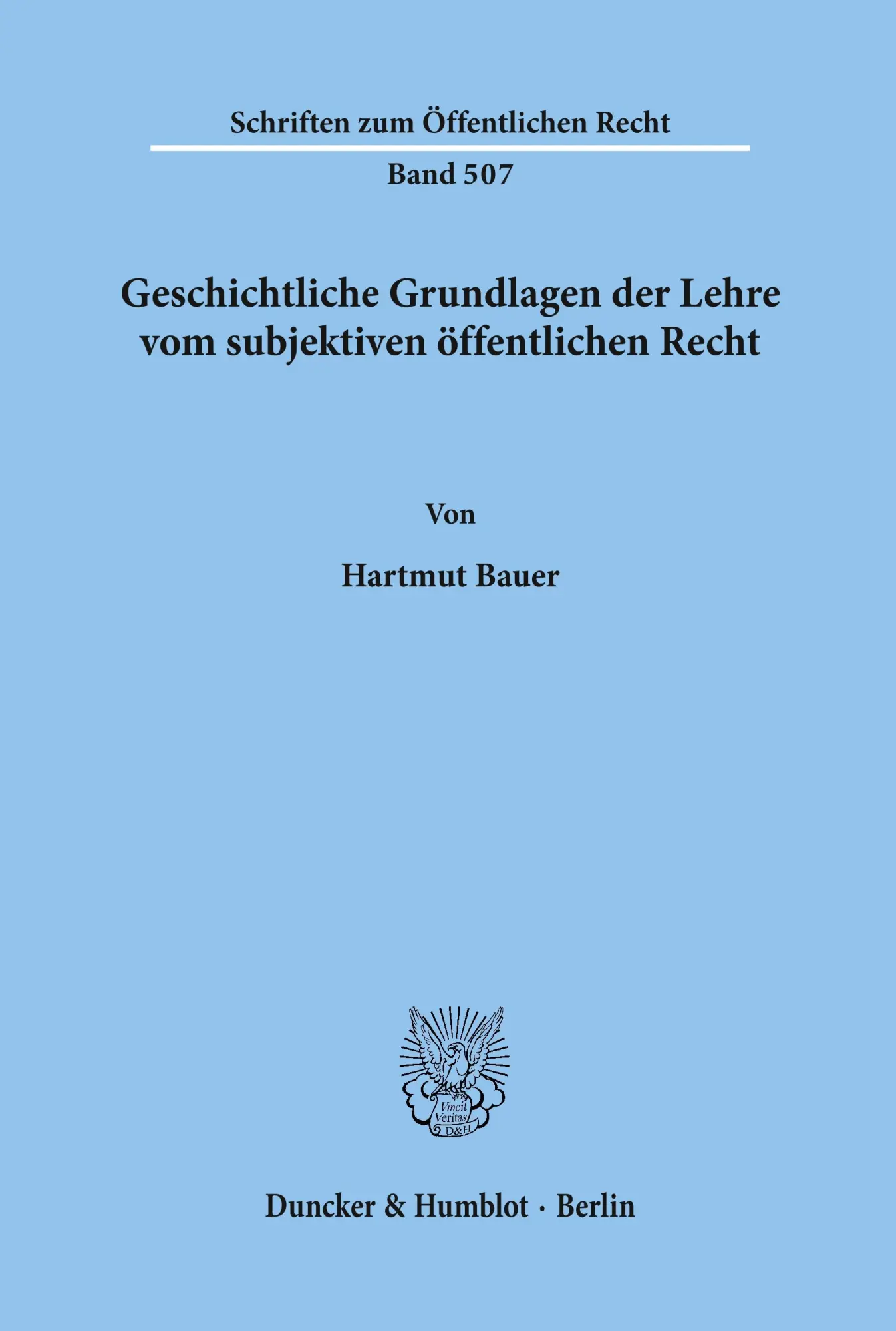 Cover: 9783428060535 | Geschichtliche Grundlagen der Lehre vom subjektiven öffentlichen...