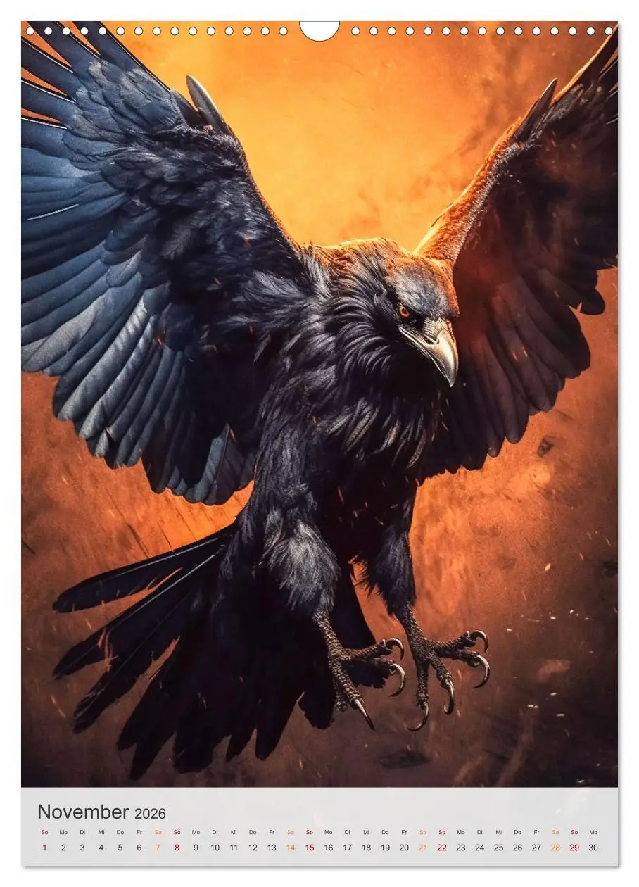 Bild: 9783516310535 | Mystische Raben (Wandkalender 2026 DIN A3 hoch), CALVENDO...