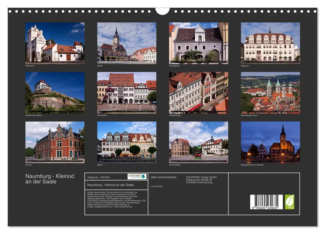Bild: 9783435430635 | Naumburg - Kleinod an der Saale (Wandkalender 2025 DIN A3 quer),...