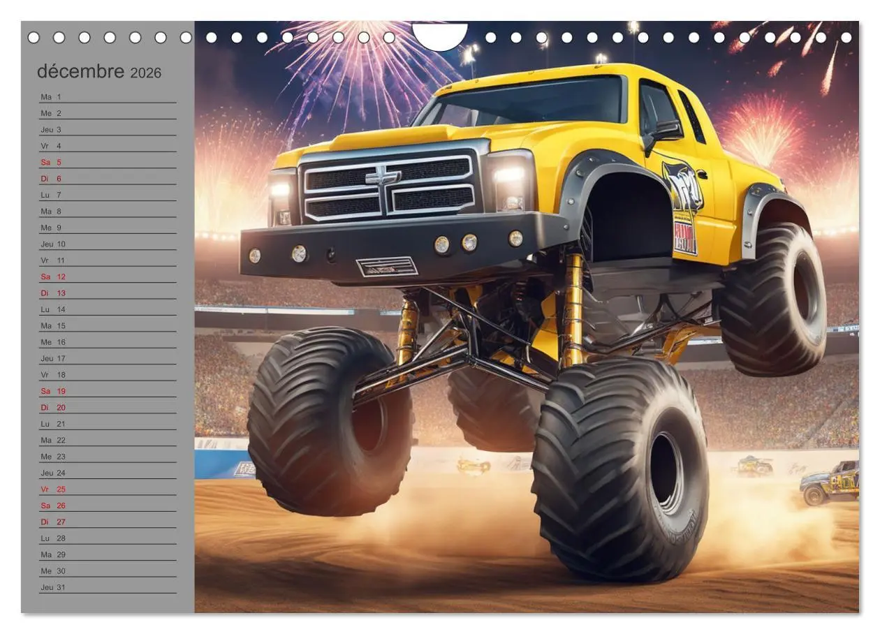 Bild: 9783516540635 | Monster trucks La confrontation ultime (Calendrier mural 2026 DIN...
